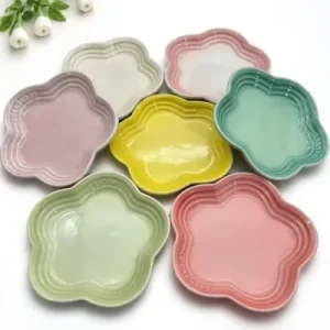 Dishs Spit Ceramic Small Tableware Color Plum French Cake Dish Cool Bone Plates Dessert 14cm Sauce Blossom Plate Gradual