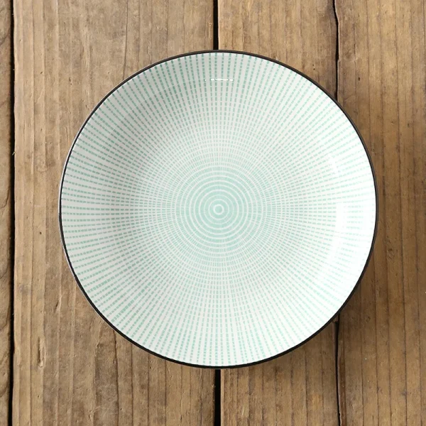 8 inch Plate Creative Nordic-style Color Printing Underglaze Ceramic Tableware Household Round Deep Food Plate Kitchen Supplies - Image 14