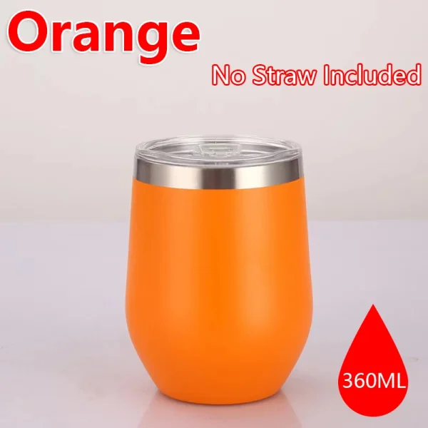 360ml Stainless Steel Eggshell Wine Tumbler Double Wall Vacuum Insulated Cup for Coffee Tea Office Home Travel - Image 13