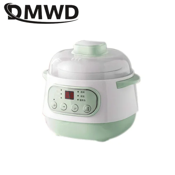 110V/220V Electric Ceramics Slow Cooker Water Stew Soup Porridge Health Pot Eggs Meal Steamer Simmer Baby Food Cooking Machine - Image 8