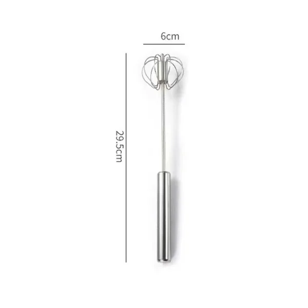 Household Stainless Steel Semi-automatic Egg Beater Press And Rotate Manual Egg Beater Egg Cream Handheld Whipping Tool  - Image 8