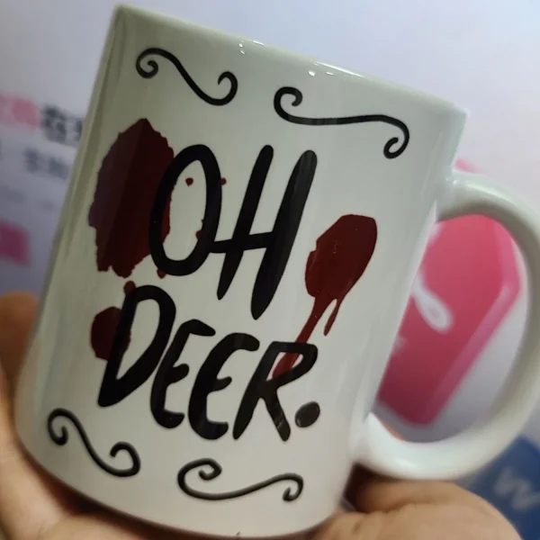 Alastors Ceramic Mug oh deer Hazbined Coffee Water Cup Anime Cartoon Originals Cups Hotels Creative Kawaii Fans Birthday Gift - Image 6