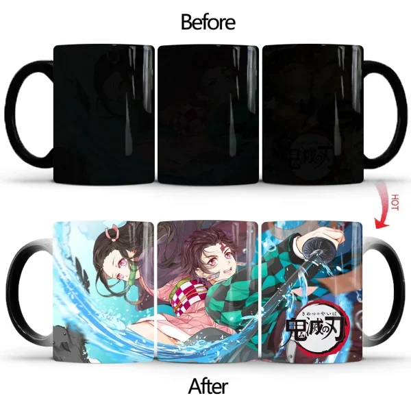 Demon Slayer Discoloration Mug Kimetsu No Yaiba Color Changing Cup Anime Ceramic Coffee Cup Heat Sensitive Milk Tea Mugs Novelty - Image 24
