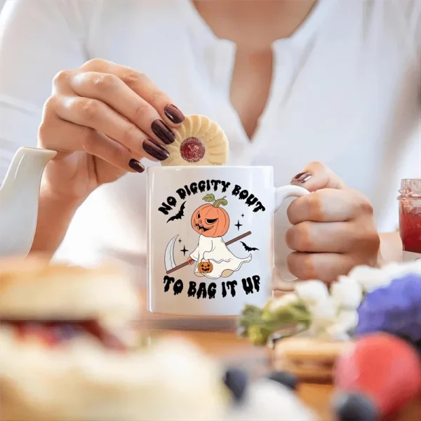 1pc Ceramic mug-fun Halloween gift, perfect for coffee and tea lovers, novel design water cup  A variety of optional - Image 2