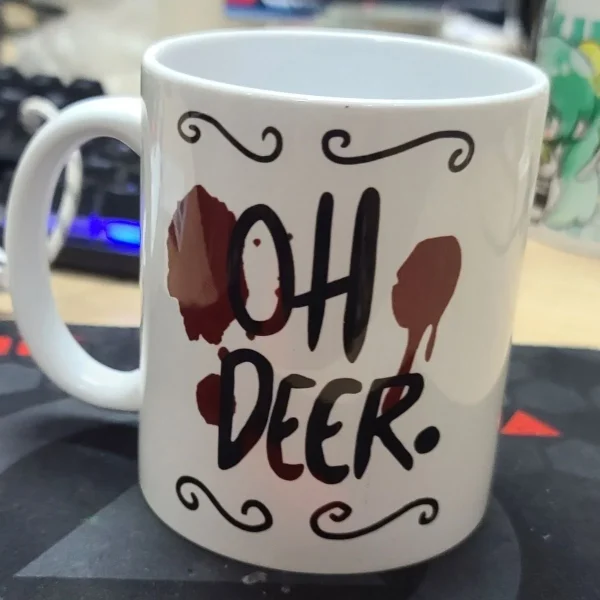 Alastors Ceramic Mug oh deer Hazbined Coffee Water Cup Anime Cartoon Originals Cups Hotels Creative Kawaii Fans Birthday Gift - Image 5