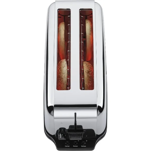 Commercial WCT704 4 Slice Extra Long Slot Light Duty Pop-Up Toaster, 120V, 5-15 Phase Plug - Image 2