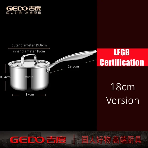 LFGB Certificated 304 Stainless Steel Milk Pot Heat Insulating Hollow Handle Breakfast Pan Mini Oil Boiling Cooker for Kitchen - Image 7