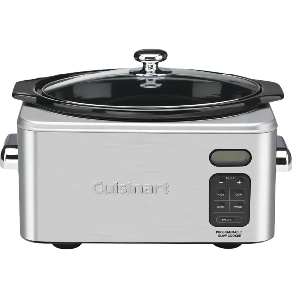 Programmable Slow Cooker 6.5Qt Touchpad Control LCD Display Automatic Shut-Off Keep Warm Cooking Timer Stainless Steel Cooking - Image 2