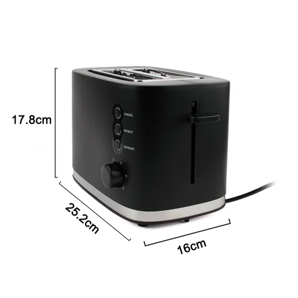 110V/220V Electric Toaster Automatic Bread Baking Machine Stainless steel Household Breakfast Toast Oven Sandwich Grill 2 Slices - Image 3
