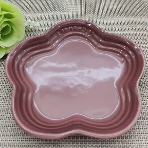 Dishs Spit Ceramic Small Tableware Color Plum French Cake Dish Cool Bone Plates Dessert 14cm Sauce Blossom Plate Gradual - Image 6