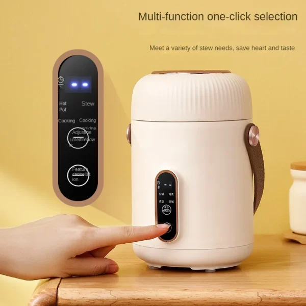 220V 900ML Electric Stewing Cup Multi Cooker Portable Slow Cooker Mini Hot Pot Porridge Cooking Machine - Image 4