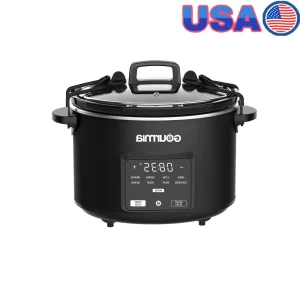 4.5QT Programmable Slow Cooker with 5 Presets Automatic Keep Warm Digital Display Customizable Timer Dishwasher Safe Parts