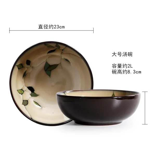 1Pcs Creative Painted Kiln Glazed Leaf Ceramic Plate Tableware Western Steak Salad Dessert Cake Sushi Storage Decoration Plate - Image 13
