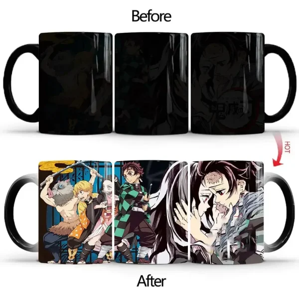 Demon Slayer Discoloration Mug Kimetsu No Yaiba Color Changing Cup Anime Ceramic Coffee Cup Heat Sensitive Milk Tea Mugs Novelty - Image 5