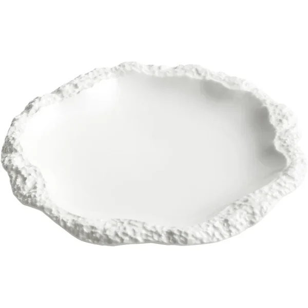 Rockpattern skirt plate vegetable plate household ceramic flat plate shallow plate 2022 new hotel tableware ins wind swing plate - Image 3