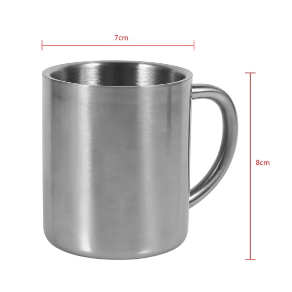 220ML Double Wall Stainless Steel Coffee Mug Portable Cup Travel Camping Tumbler Jug Coffee Tea Milk Cups Office Water Mugs - Image 6
