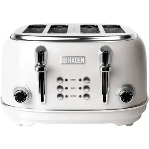 Heritage Stainless Steel 4-Slice Toaster with Extra-Wide Slots, Ivory