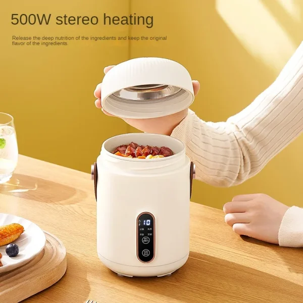 220V 900ML Electric Stewing Cup Multi Cooker Portable Slow Cooker Mini Hot Pot Porridge Cooking Machine - Image 6