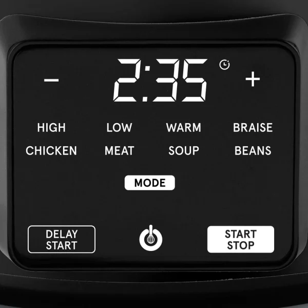 4.5QT Programmable Slow Cooker with 5 Presets Automatic Keep Warm Digital Display Customizable Timer Dishwasher Safe Parts - Image 4