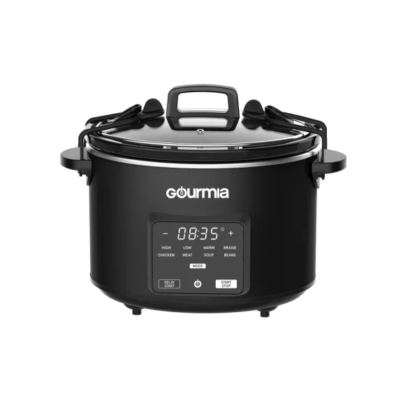 4.5QT Programmable Slow Cooker with 5 Presets Automatic Keep Warm Digital Display Customizable Timer Dishwasher Safe Parts - Image 2