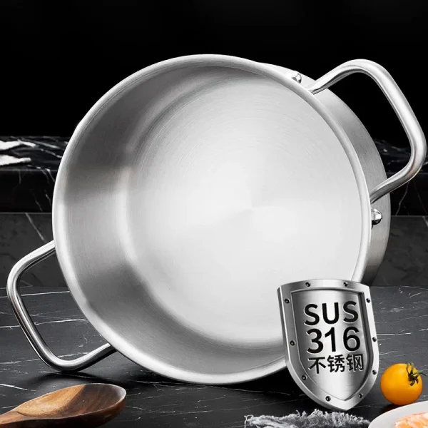 MOEYE Soup Pot 316 Stainless Steel  5-layer Thickening With Lid Electeic Induction Soup Pot - Image 6
