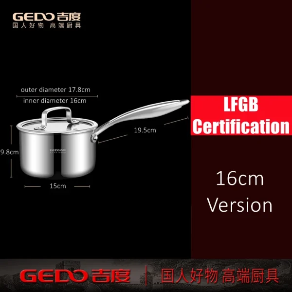LFGB Certificated 304 Stainless Steel Milk Pot Heat Insulating Hollow Handle Breakfast Pan Mini Oil Boiling Cooker for Kitchen - Image 8