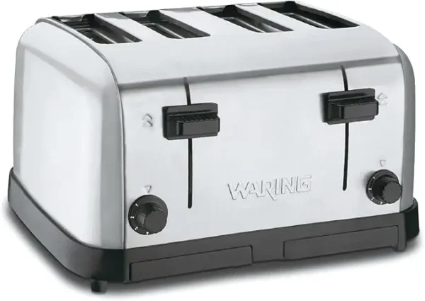 Waring Four-Compartment Pop-Up Toaster, Silver - Image 7