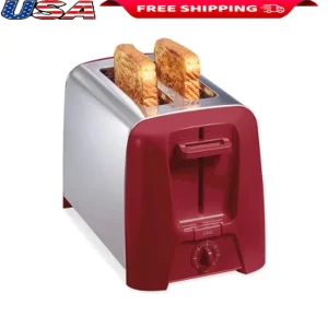 Retro 2 Slice Metal Toaster 750W Extra Wide Slots Toast Boost Cancel Button 7 Toast Shades Auto Shutoff Crumb Tray Kitchen