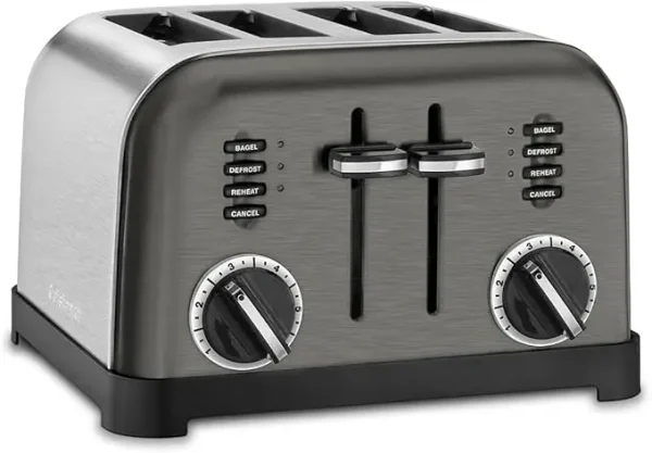 Cuisinart CPT-180BKS Classic 4-Slice Toaster, Black/Stainless Steel - Image 4