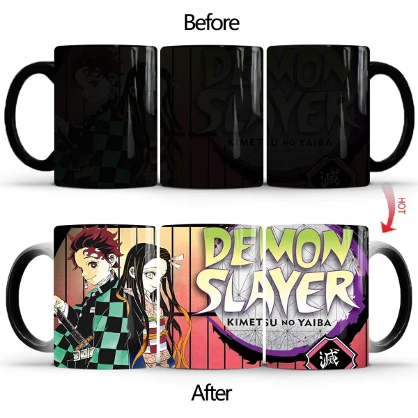 Demon Slayer Discoloration Mug Kimetsu No Yaiba Color Changing Cup Anime Ceramic Coffee Cup Heat Sensitive Milk Tea Mugs Novelty - Image 11