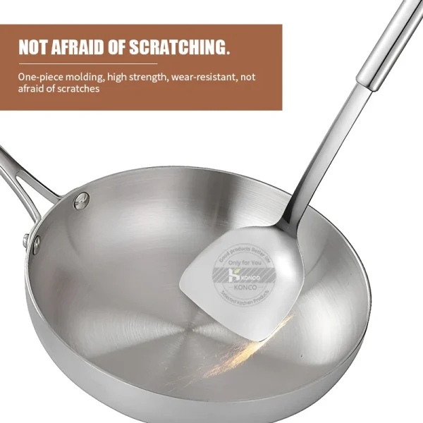 304 Stainless Steel Frying Pan NonStick Pan Fried Steak Pot Uncoated Kitchen Cookware for Gas Stove and Induction Cooker - Image 2
