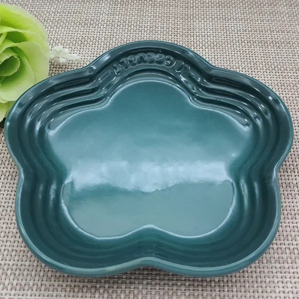 Dishs Spit Ceramic Small Tableware Color Plum French Cake Dish Cool Bone Plates Dessert 14cm Sauce Blossom Plate Gradual - Image 5