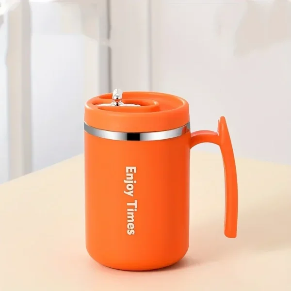 304 Stainless Steel Coffee Mug With Lid Tea Cup Thermal Mug With Tea Strainer And Straw Water Bottle - Image 3
