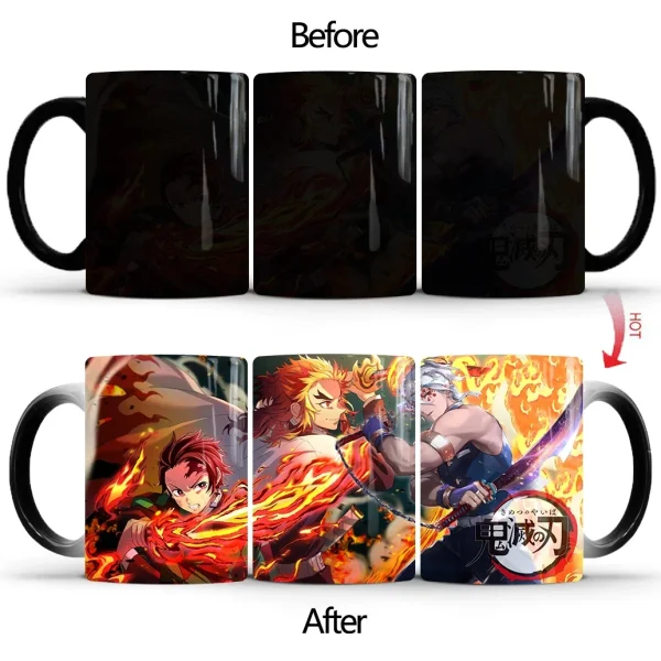 Demon Slayer Discoloration Mug Kimetsu No Yaiba Color Changing Cup Anime Ceramic Coffee Cup Heat Sensitive Milk Tea Mugs Novelty - Image 8