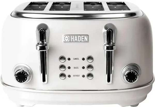 Heritage Stainless Steel 4-Slice Toaster with Extra-Wide Slots, Ivory - Image 7