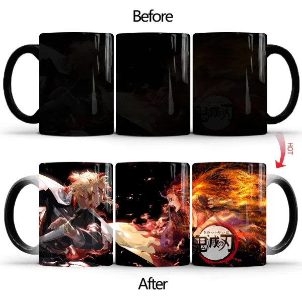 Demon Slayer Discoloration Mug Kimetsu No Yaiba Color Changing Cup Anime Ceramic Coffee Cup Heat Sensitive Milk Tea Mugs Novelty - Image 7