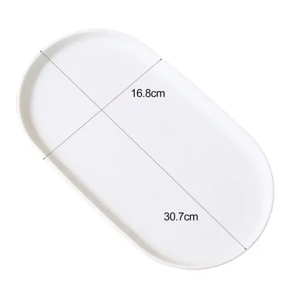 Fruit Plate Dessert Tray Stackable Oval Food Serving Tray Free Bone Dish Snack Plate Reusable Smooth Edge Food Plate for Kitchen - Image 6