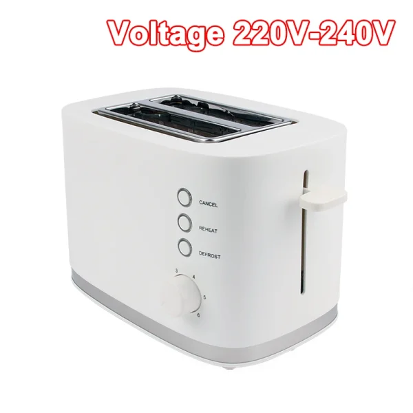 110V/220V Electric Toaster Automatic Bread Baking Machine Stainless steel Household Breakfast Toast Oven Sandwich Grill 2 Slices - Image 7