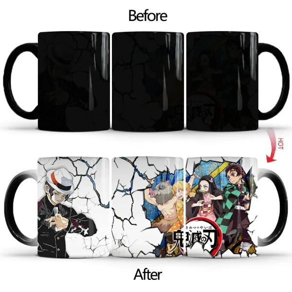 Demon Slayer Discoloration Mug Kimetsu No Yaiba Color Changing Cup Anime Ceramic Coffee Cup Heat Sensitive Milk Tea Mugs Novelty - Image 14