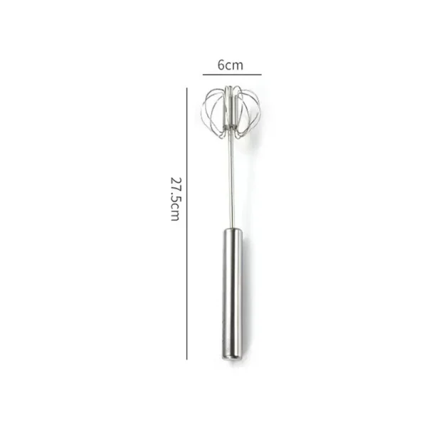 Household Stainless Steel Semi-automatic Egg Beater Press And Rotate Manual Egg Beater Egg Cream Handheld Whipping Tool  - Image 9