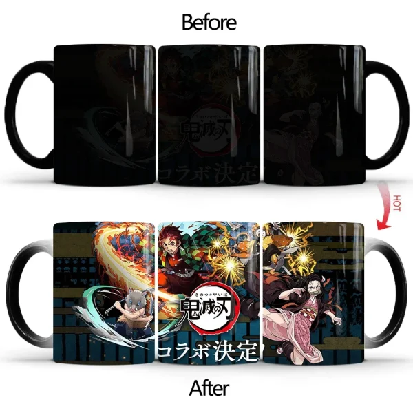 Demon Slayer Discoloration Mug Kimetsu No Yaiba Color Changing Cup Anime Ceramic Coffee Cup Heat Sensitive Milk Tea Mugs Novelty - Image 16