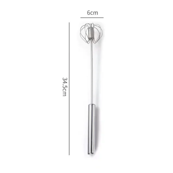 Household Stainless Steel Semi-automatic Egg Beater Press And Rotate Manual Egg Beater Egg Cream Handheld Whipping Tool  - Image 7