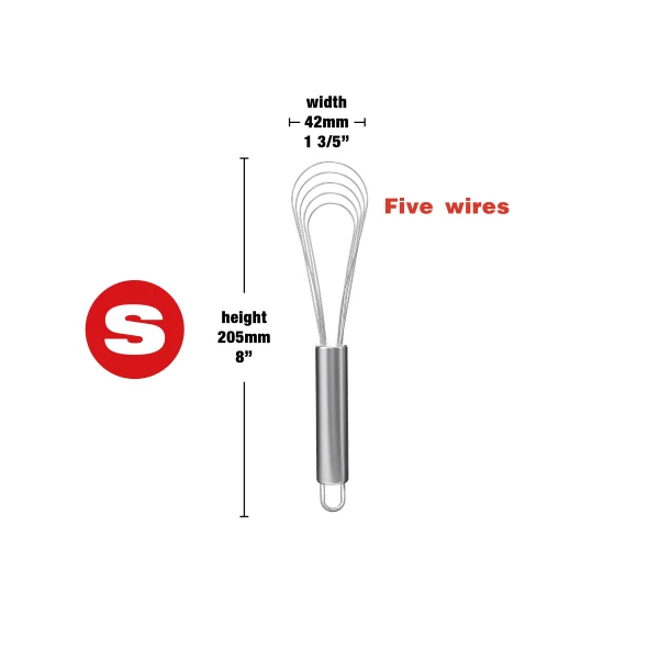 VIMACO® Flat Whisk Stainless Steel 8"10"12" Egg Utensils for Kitchen Baking Prepworks - Image 8