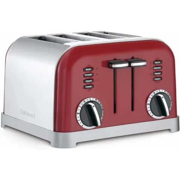 Cuisinart CPT Metal Classic 4-Slice Toaster, Metallic Red - Image 3