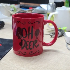 Alastors Ceramic Mug oh deer Hazbined Coffee Water Cup Anime Cartoon Originals Cups Hotels Creative Kawaii Fans Birthday Gift