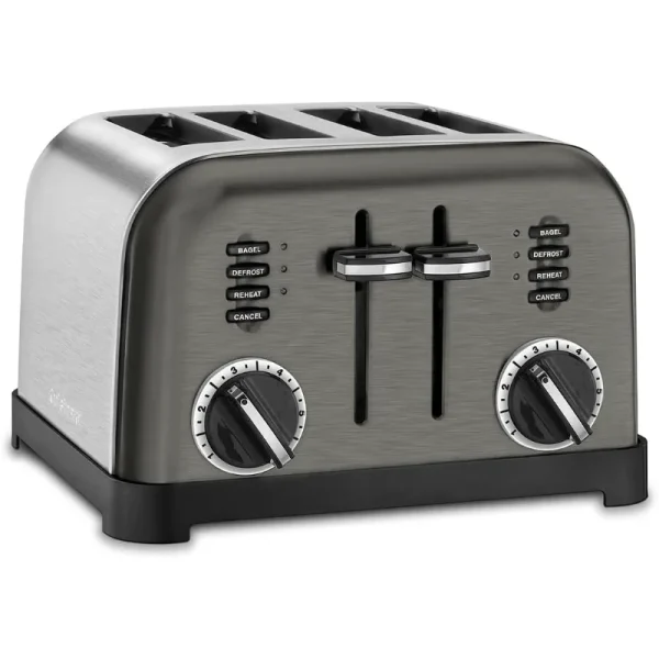Cuisinart CPT-180BKS Classic 4-Slice Toaster, Black/Stainless Steel - Image 2