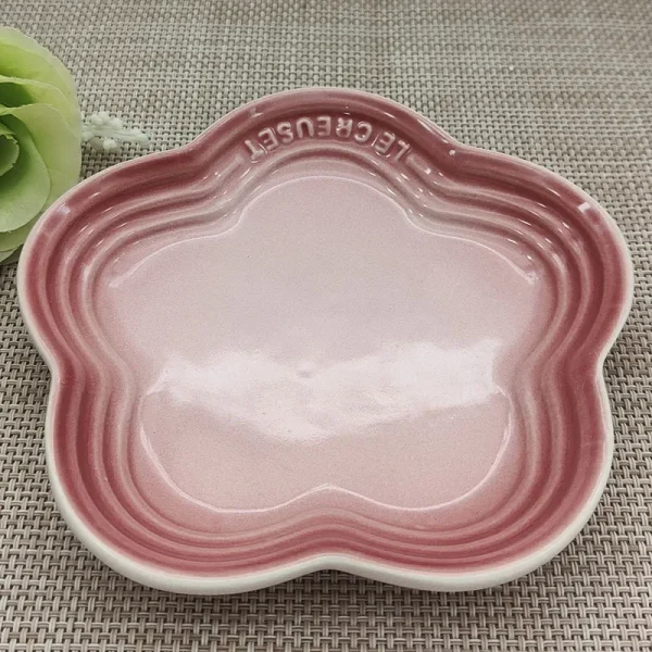 Dishs Spit Ceramic Small Tableware Color Plum French Cake Dish Cool Bone Plates Dessert 14cm Sauce Blossom Plate Gradual - Image 13