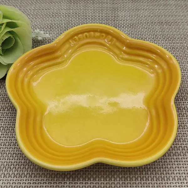 Dishs Spit Ceramic Small Tableware Color Plum French Cake Dish Cool Bone Plates Dessert 14cm Sauce Blossom Plate Gradual - Image 15