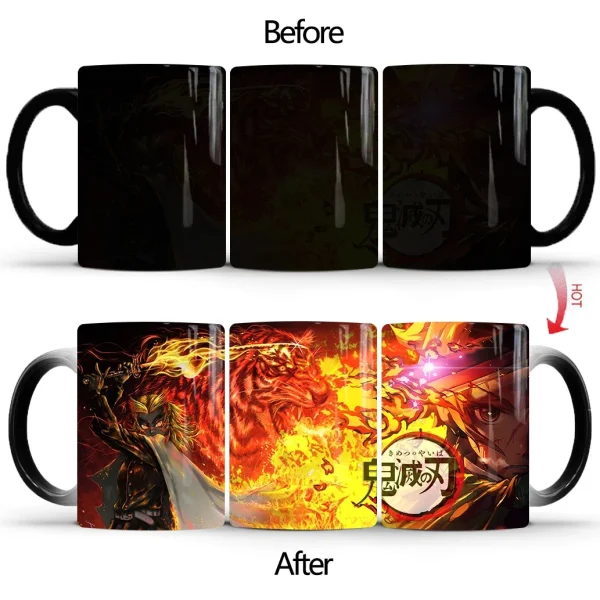 Demon Slayer Discoloration Mug Kimetsu No Yaiba Color Changing Cup Anime Ceramic Coffee Cup Heat Sensitive Milk Tea Mugs Novelty - Image 9
