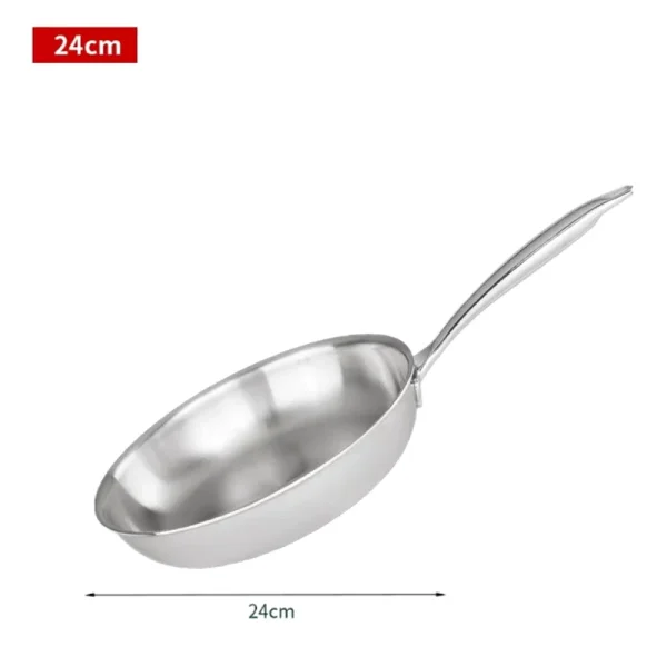 Stainless Steel Frying Pan, NonStick Pan Fried Steak Pot  Uncoated Kitchen Cookware For Gas Stove and Induction Cooker - Image 9